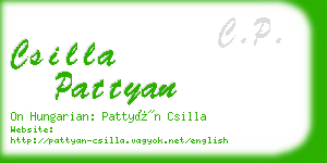 csilla pattyan business card